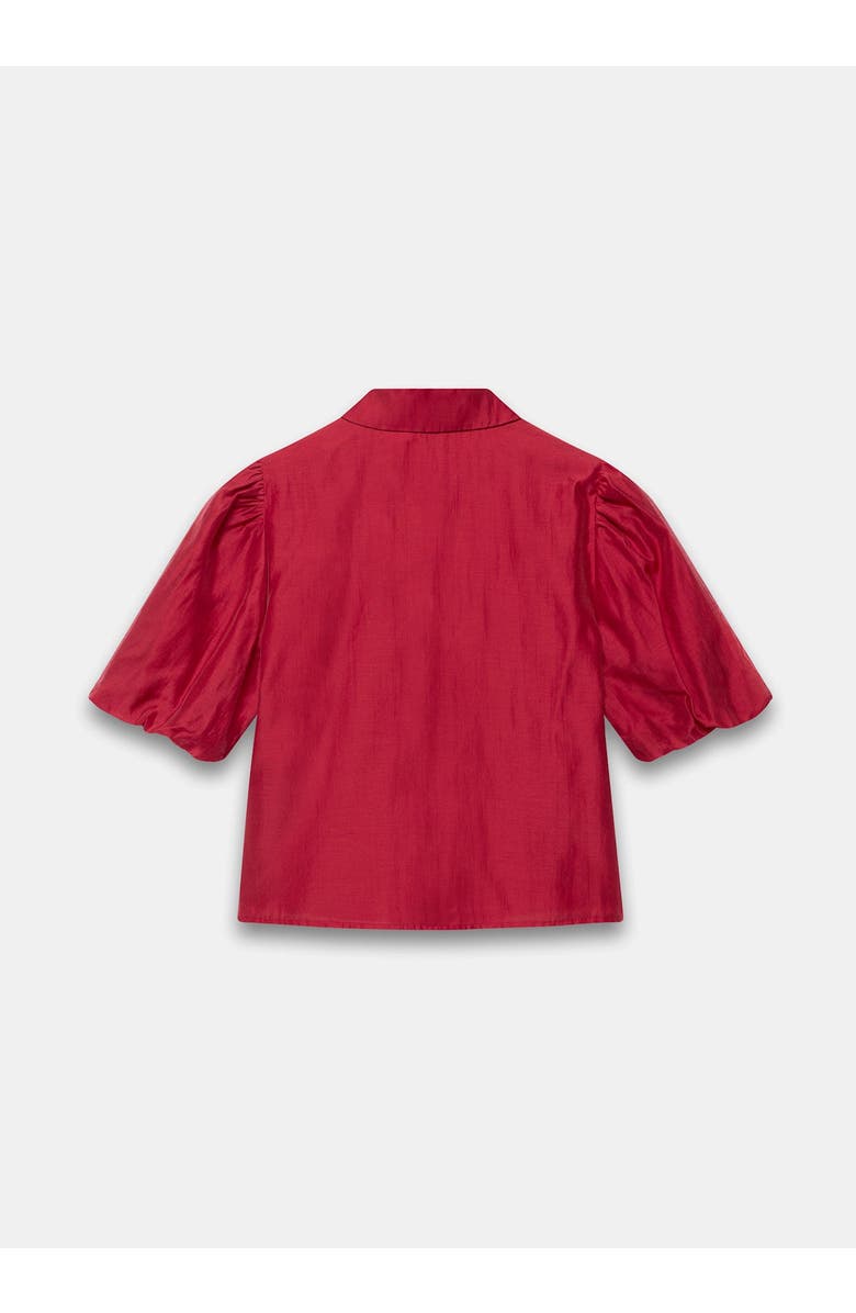 MINT VELVET Puff Sleeve Smock Shirt, Alternate, color, Red