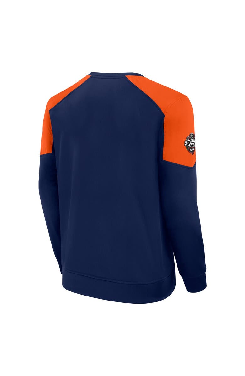 FANATICS Men's Fanatics Branded Navy New York Islanders 2024 NHL Stadium Series Authentic Pro Fleece Logo Pullover Sweatshirt, Alternate, color, Navy