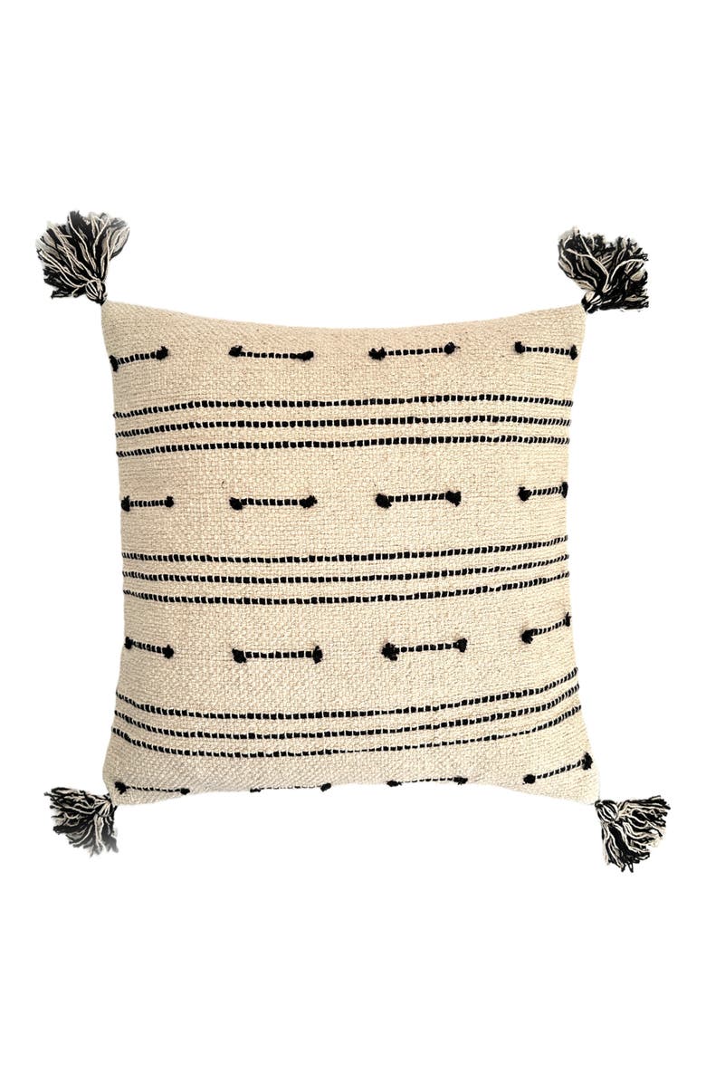 Bit of Meraki Siara Throw Pillow - Cover + Insert, Main, color, Natural / Black W/ Insert
