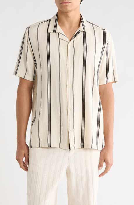 DENIM AND FLOWER Stripe Camp Shirt