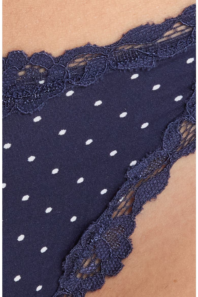 Intimately FP Charlie Micro Thong, Alternate, color, NAVY DOT