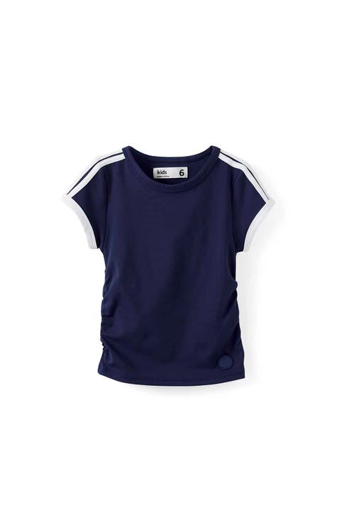 Kid's Soft Stretch Active Gathered Short Sleeve Baby Tee