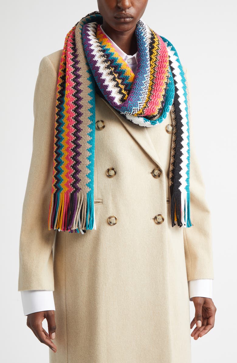 Missoni Zigzag Wool Scarf, Alternate, color, 0001 Multi