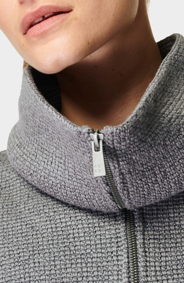 Sweaty Betty Restful Bouclé Half Zip Pullover, Alternate, color, Charcoal M