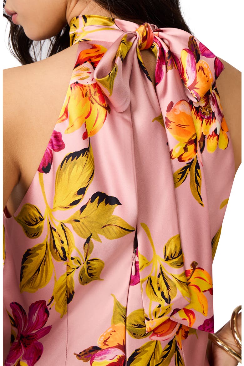 Lara Floral Halter Neck Midi Dress, Alternate, color, TROPICAL BREEZE