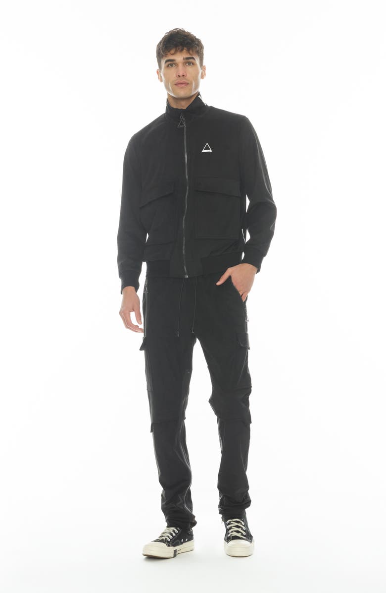 HVMAN Microfiber Full Zip Jacket, Alternate, color, Black