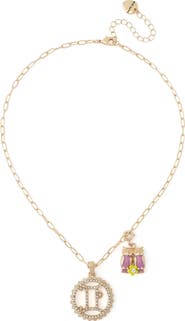 Betsey Johnson Gemini Charm Pendant Necklace