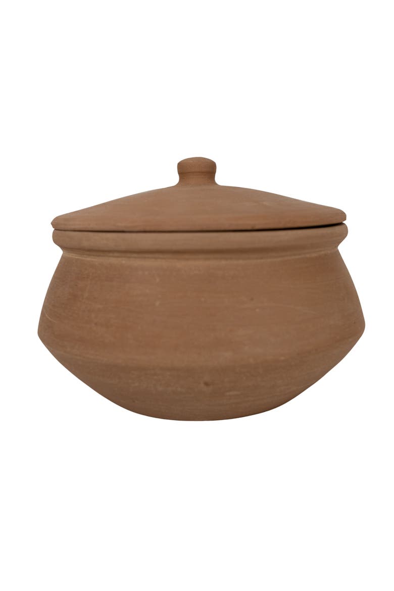 Ezekiel Terracotta Lidded Serving Pot, Main, color, Orange