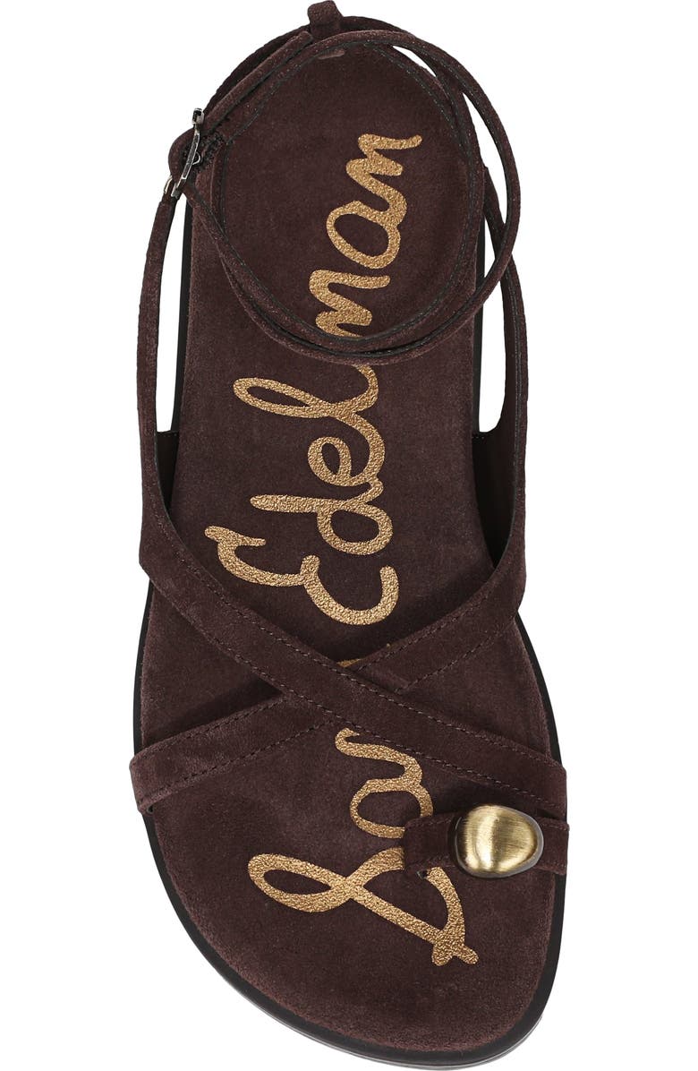 Sam Edelman Lottie Ankle Strap Sandal, Alternate, color, Cafe Noir