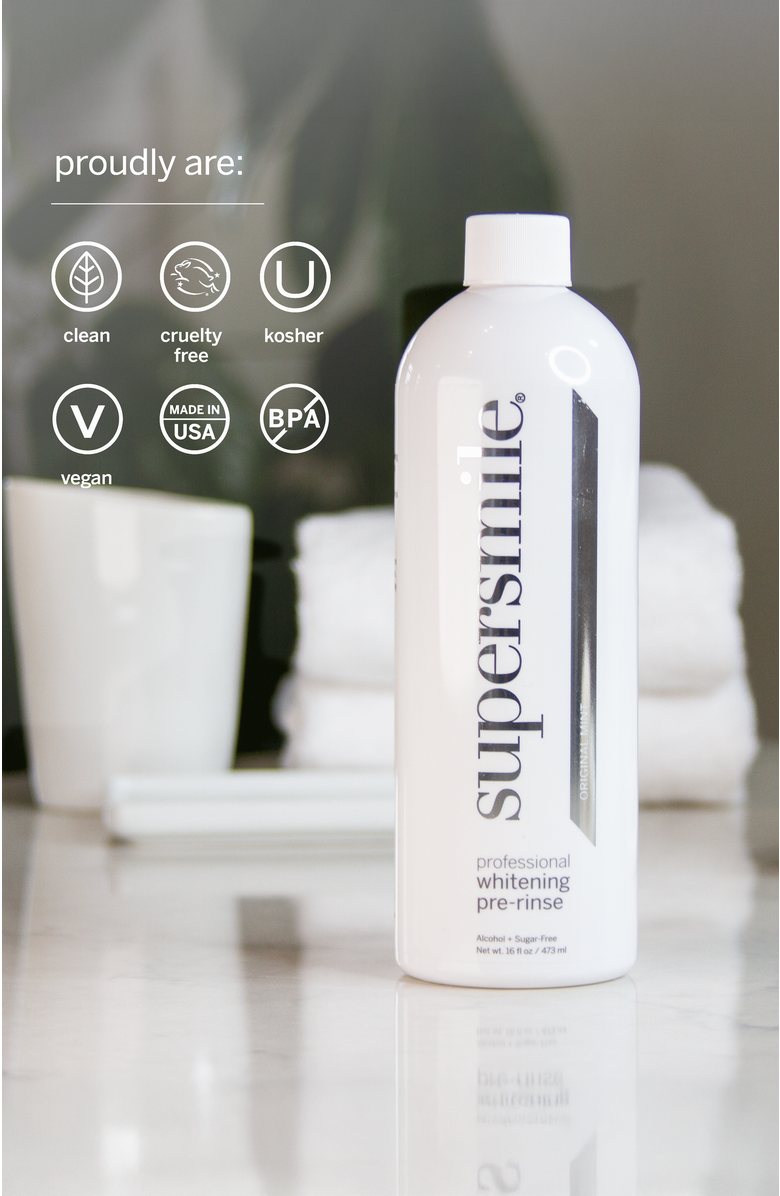 Supersmile Professional Whitening Pre-Rinse 16.0 oz - Mint, Alternate, color, White