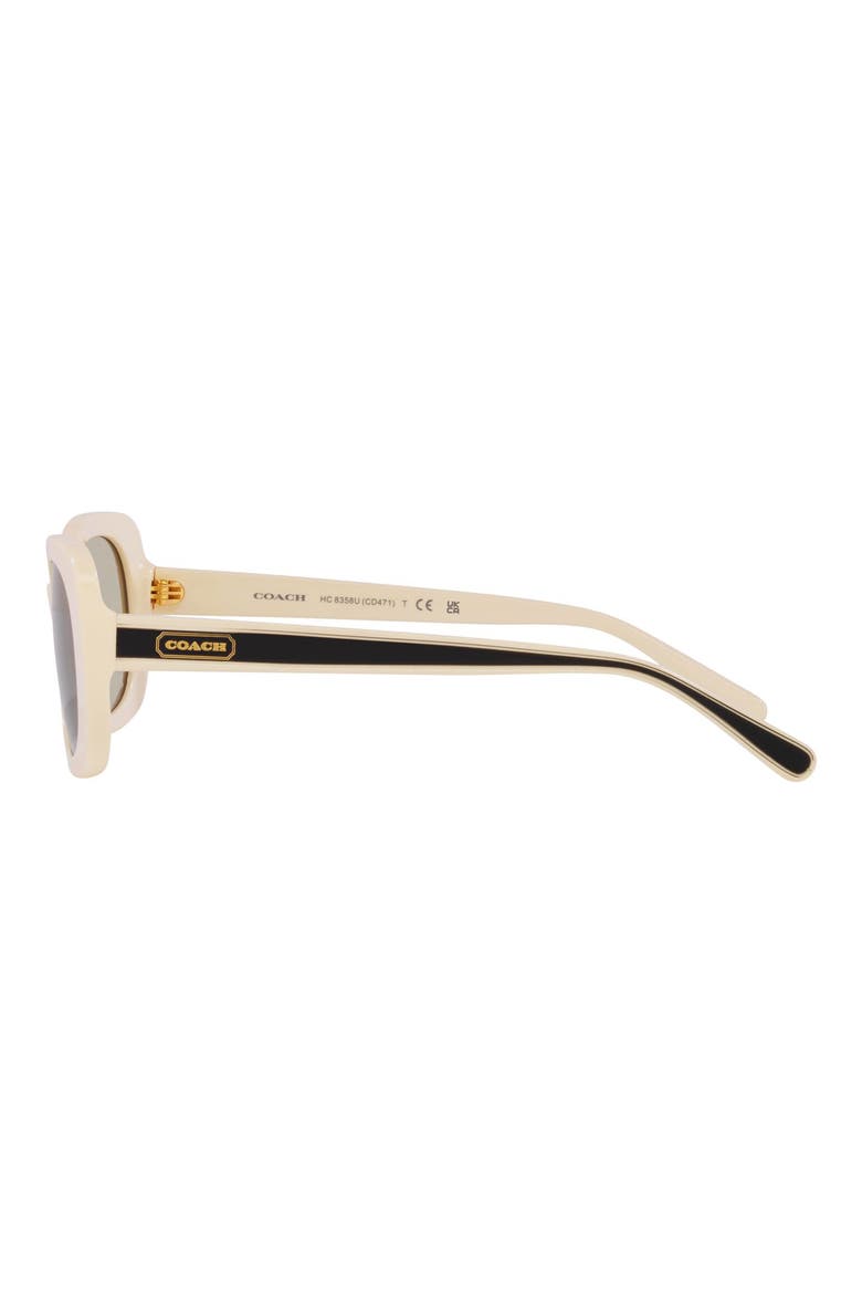 54mm Oval Sunglasses, Alternate, color, IVORY/GREY