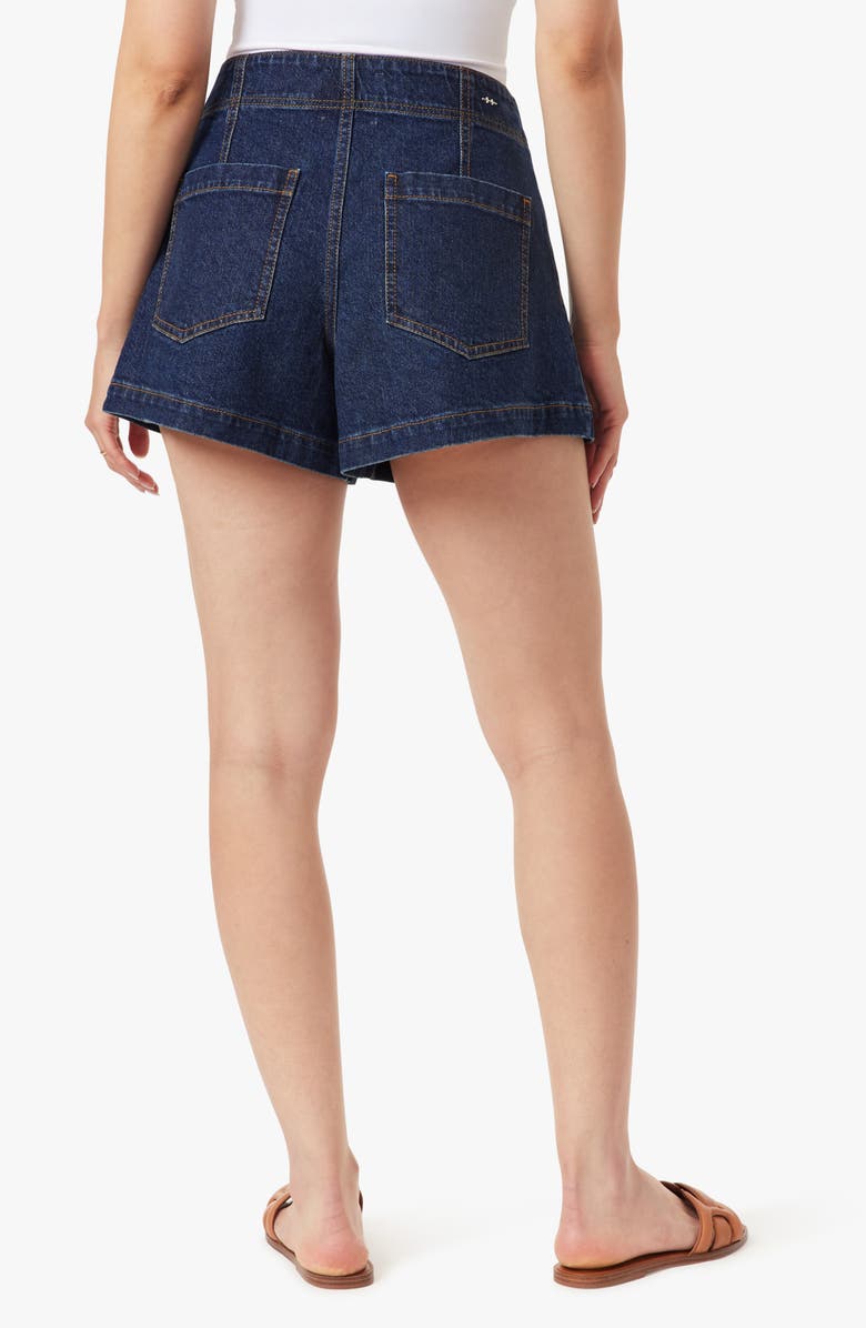 Habitual Braided High Waist Denim Shorts, Alternate, color, Tidal