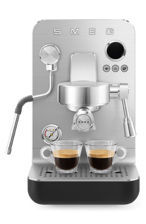 Smeg Mini Stainless-steel Espresso Coffee Machine Black In Matte Black