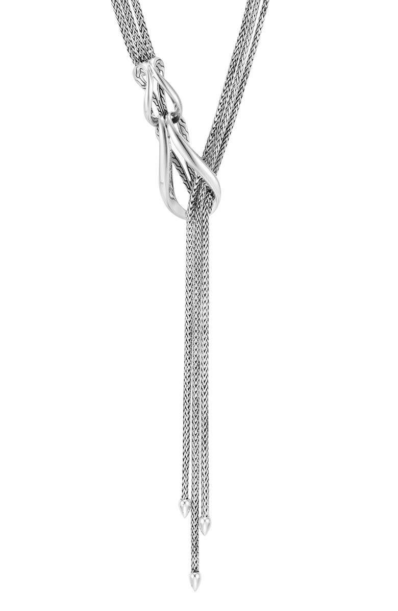 John Hardy Classic Sterling Silver Mini Lariat Necklace, Alternate, color, 