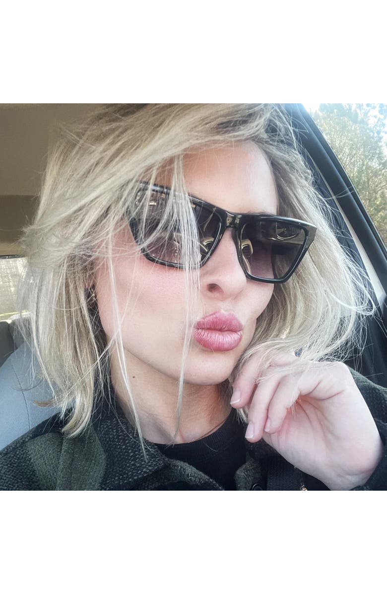 Velvet Eyewear Helen Sunglasses, Alternate, color, Black