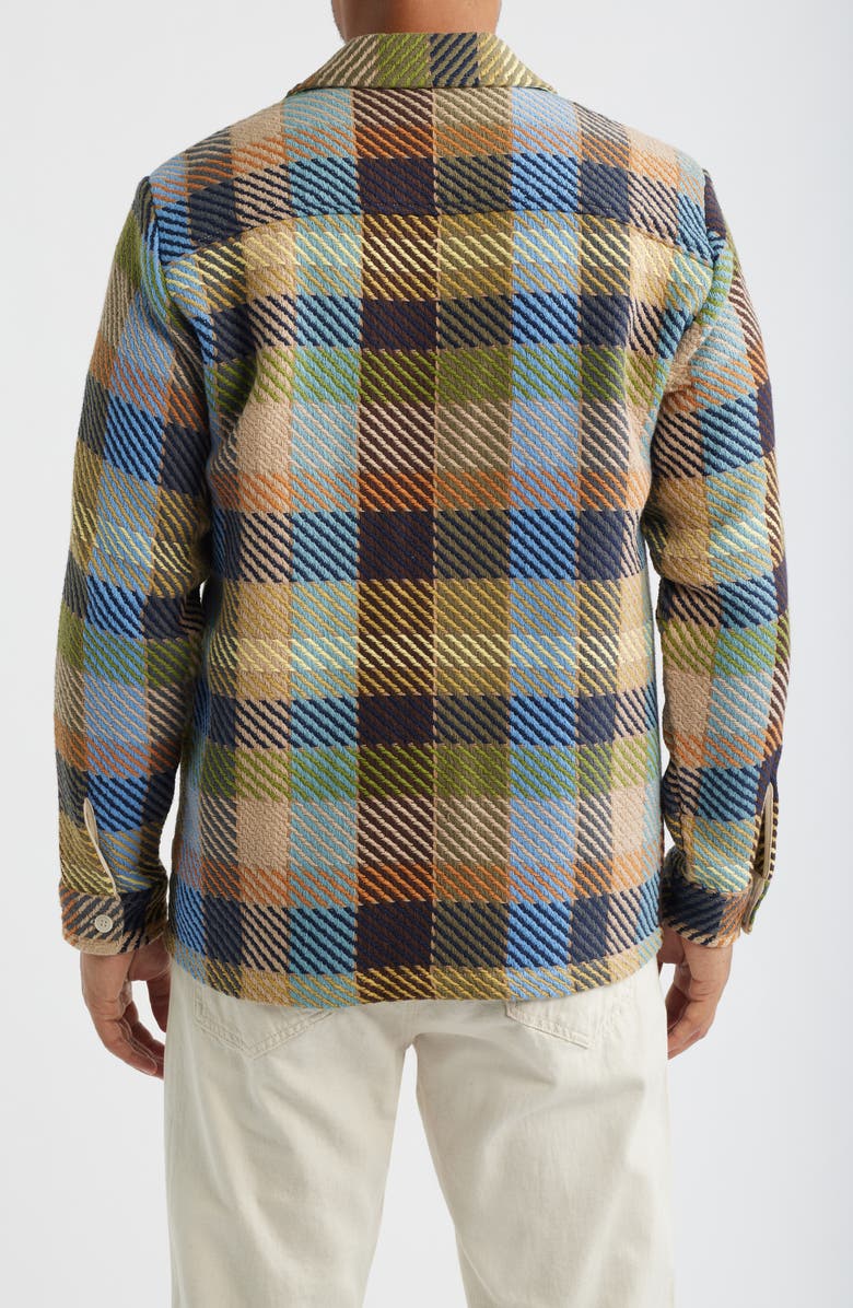 Wax London Whiting Pike Check Recycled Cotton Blend Overshirt, Alternate, color, Khaki / Multi