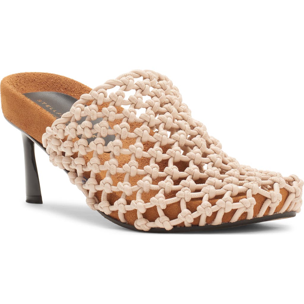 Stella Mccartney Terra Crochet Mules In Greggio