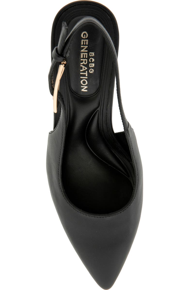 BCBGeneration Xyla Slingback Pointed Toe Wedge Pump, Alternate, color, Black