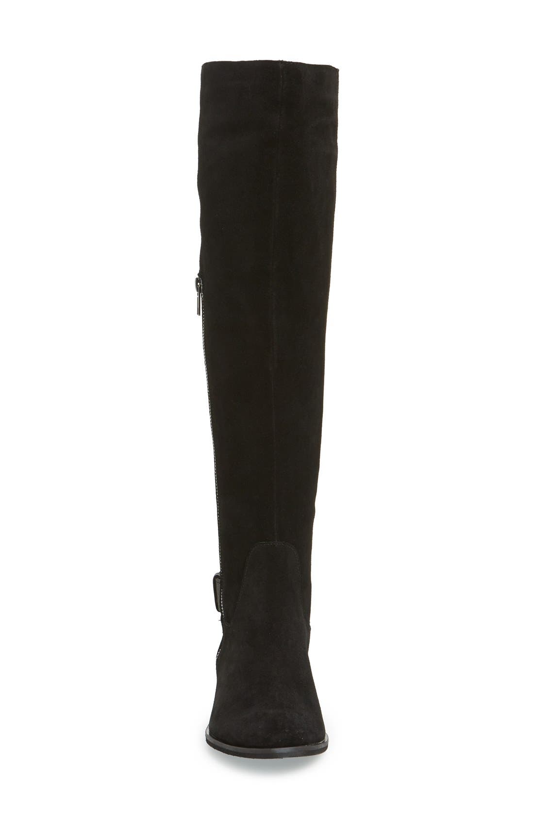 'Polly' Over the Knee Boot, Alternate, color, BLACK SUEDE