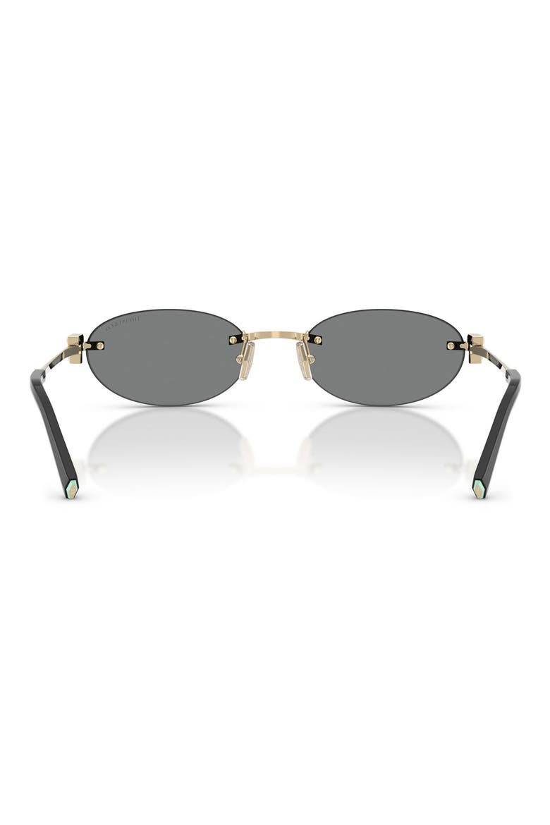 56mm Oval Sunglasses, Alternate, color, PALE GOLD / DARK GREY