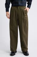 Dunst Double Pleated Wide Leg Chino Pants