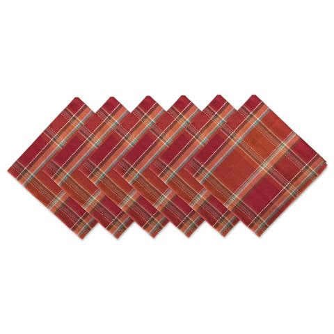 Autumn Spice Plaid Napkin Set/6