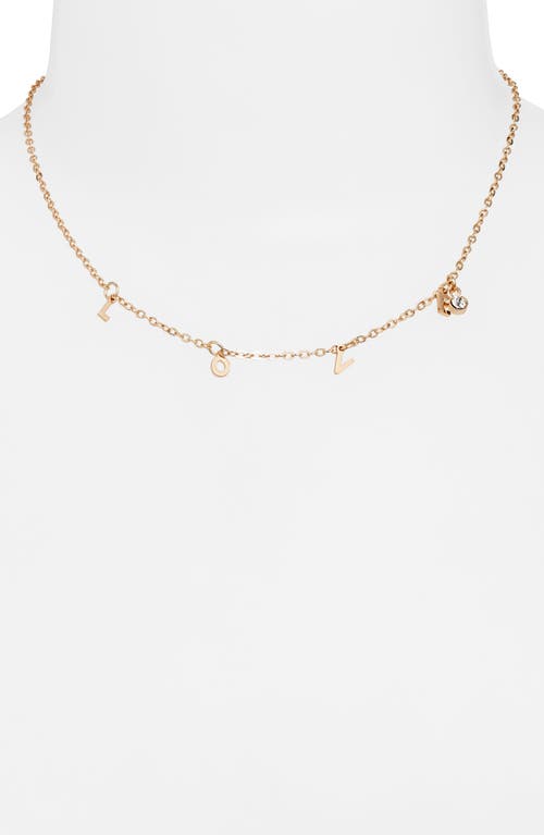 Bp. Love Charm Necklace In Gold Crystal