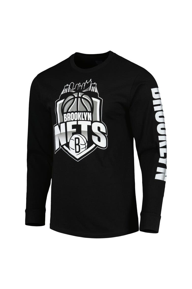 Unisex Stadium Essentials  Black Brooklyn Nets NBA Crest Long Sleeve T-Shirt, Alternate, color, Black