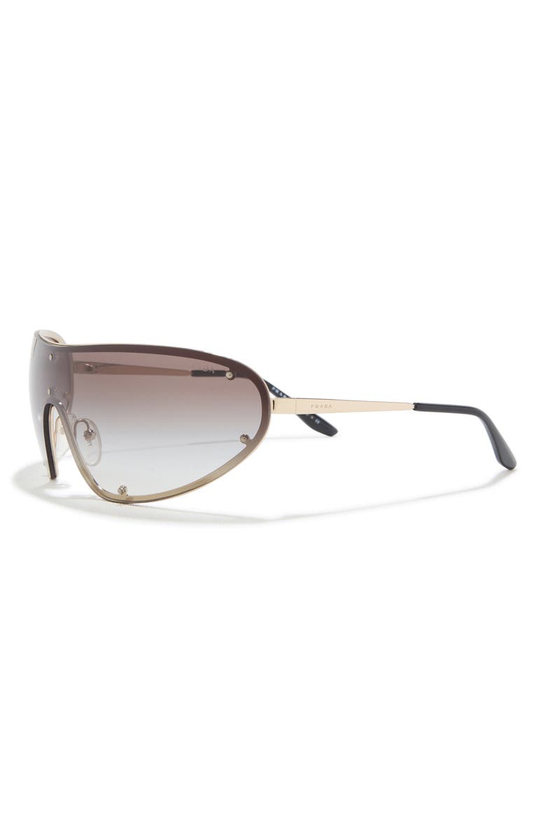 170mm Studded Gradient Wraparound Shield Sunglasses, Alternate, color, GOLD