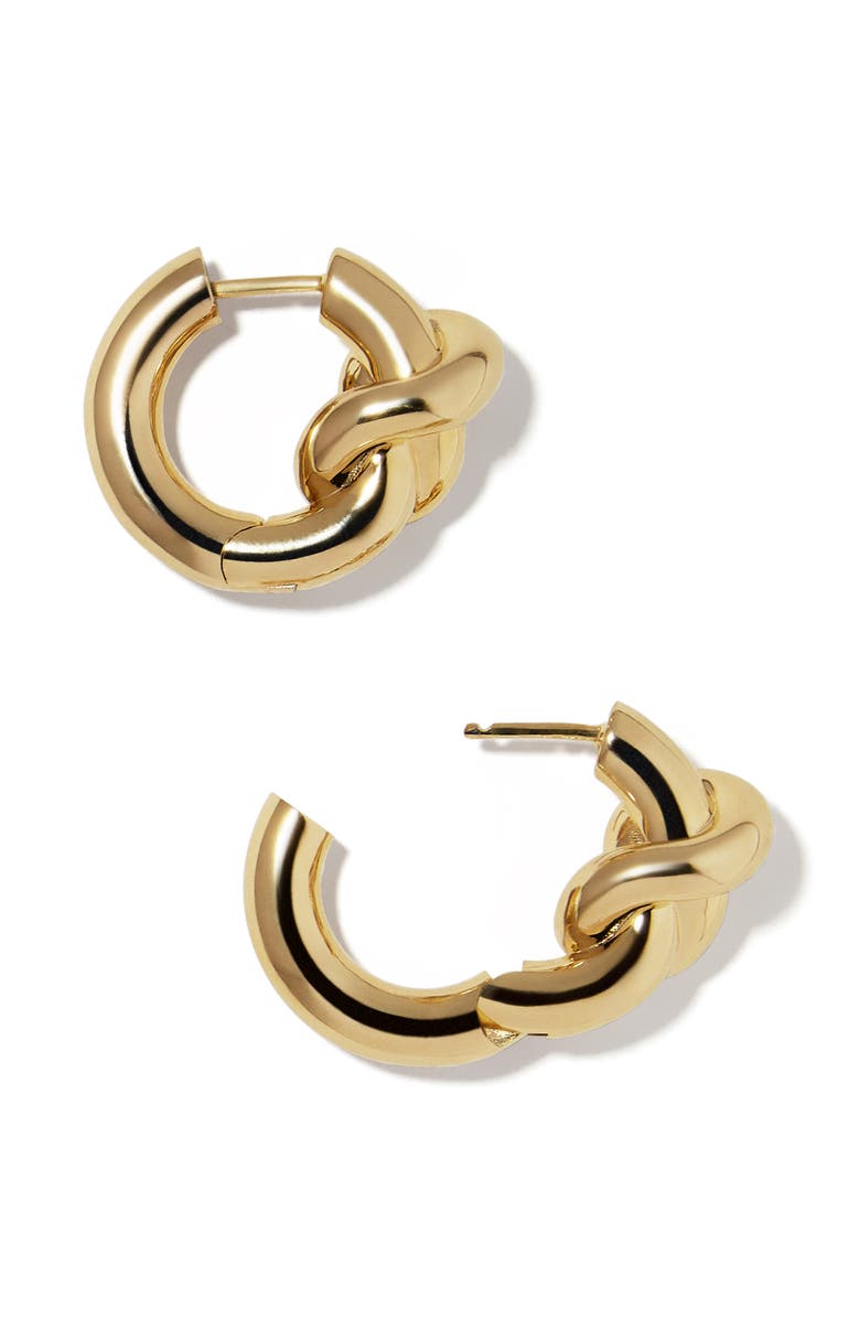 Jennifer Fisher Knot Huggie Hoop Earrings, Alternate, color, Yellow Gold