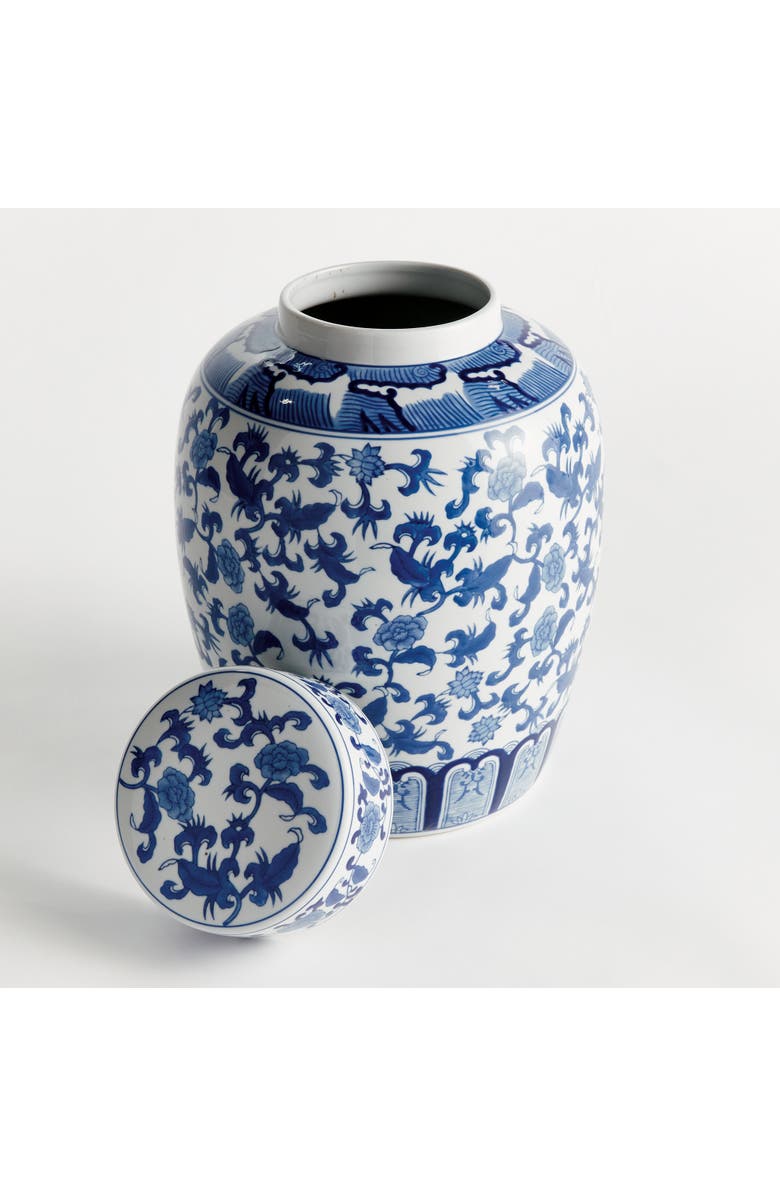 Napa Home & Garden Barclay Butera Dynasty Blossom Lidded Jar - Chinoiserie, Alternate, color, Blue