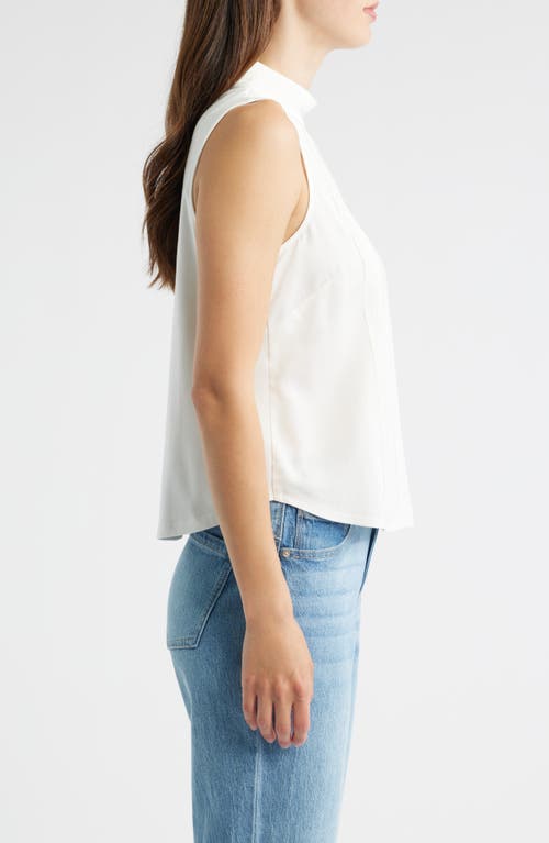 Wit & Wisdom Sleeveless Mock Neck Shell In White