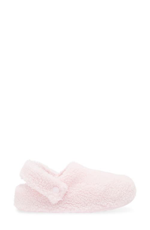 Crocs Classic Cozzzy Faux Fur Slipper Clog In Pink