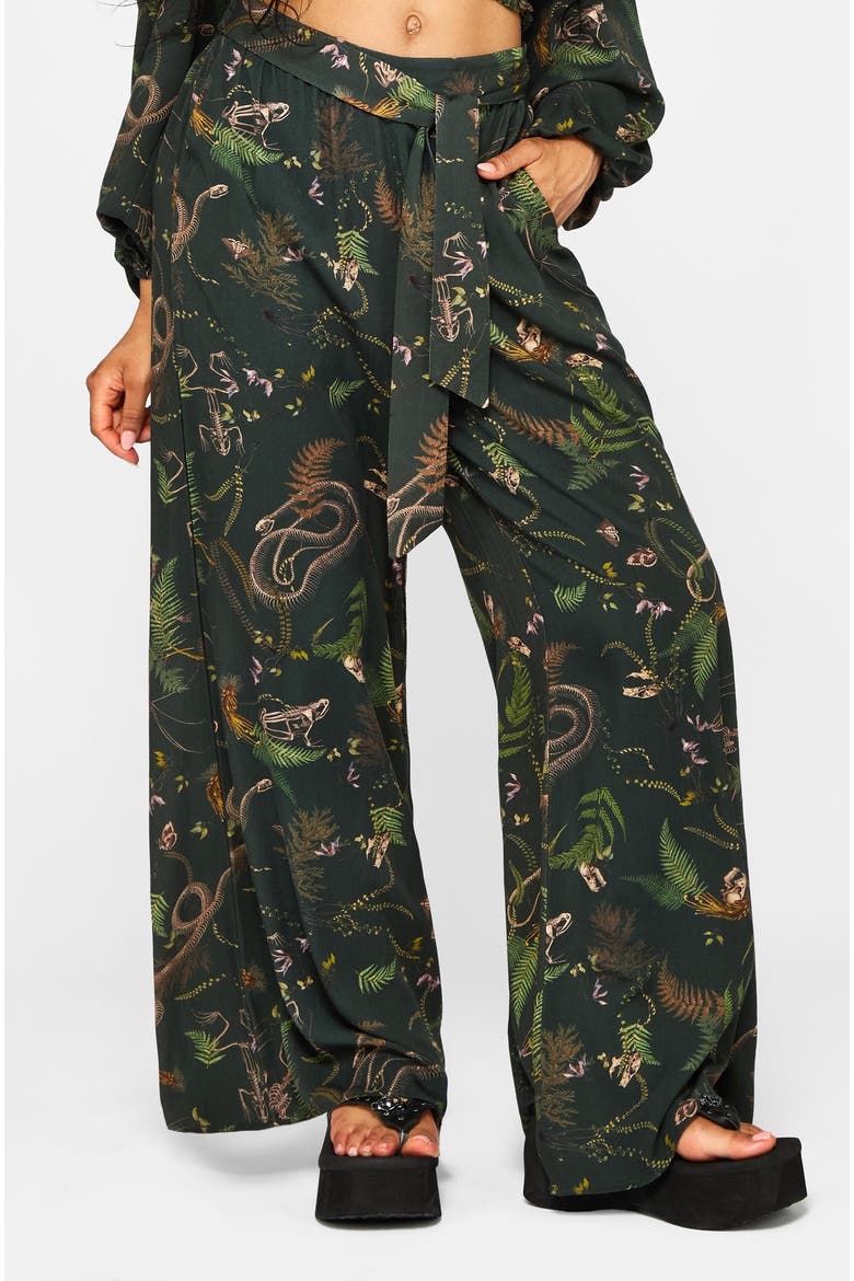 Noctaris Wide Leg Palazzo Trousers, Main, color, Black