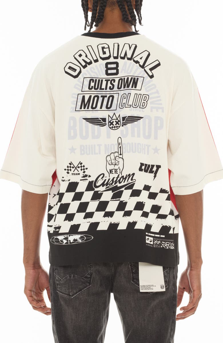 Cult of Individuality Race Graphic Oversize T-Shirt, Alternate, color, 