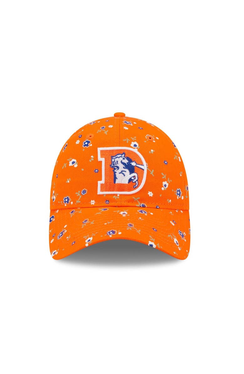 New Era Women's New Era Orange Denver Broncos  Floral 9TWENTY Adjustable Hat, Alternate, color, 