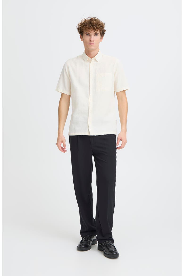 Regular Fit Short Sleeve Button-Up Shirt, Alternate, color, SNOW WHITE