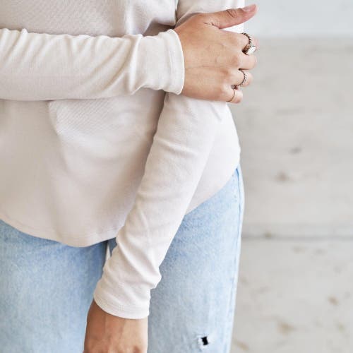 Eavolu Garda Long Sleeve Top In Bone