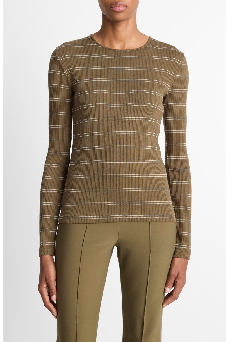 Stripe Rib Top, Main, color, CYPRESS COMBO