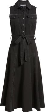 En Saison Brixton Tie Waist Midi Shirtdress