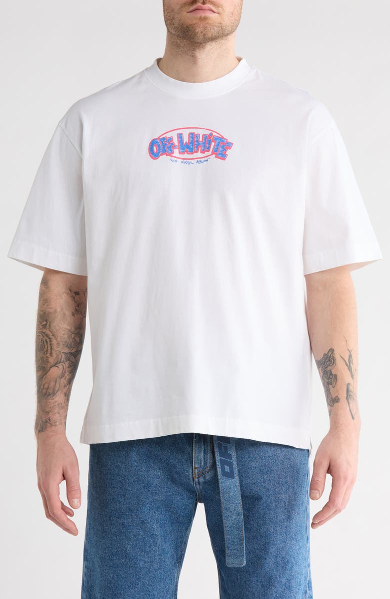 Off-White Sketch Arrowskate T-Shirt, Main, color, White And Blue