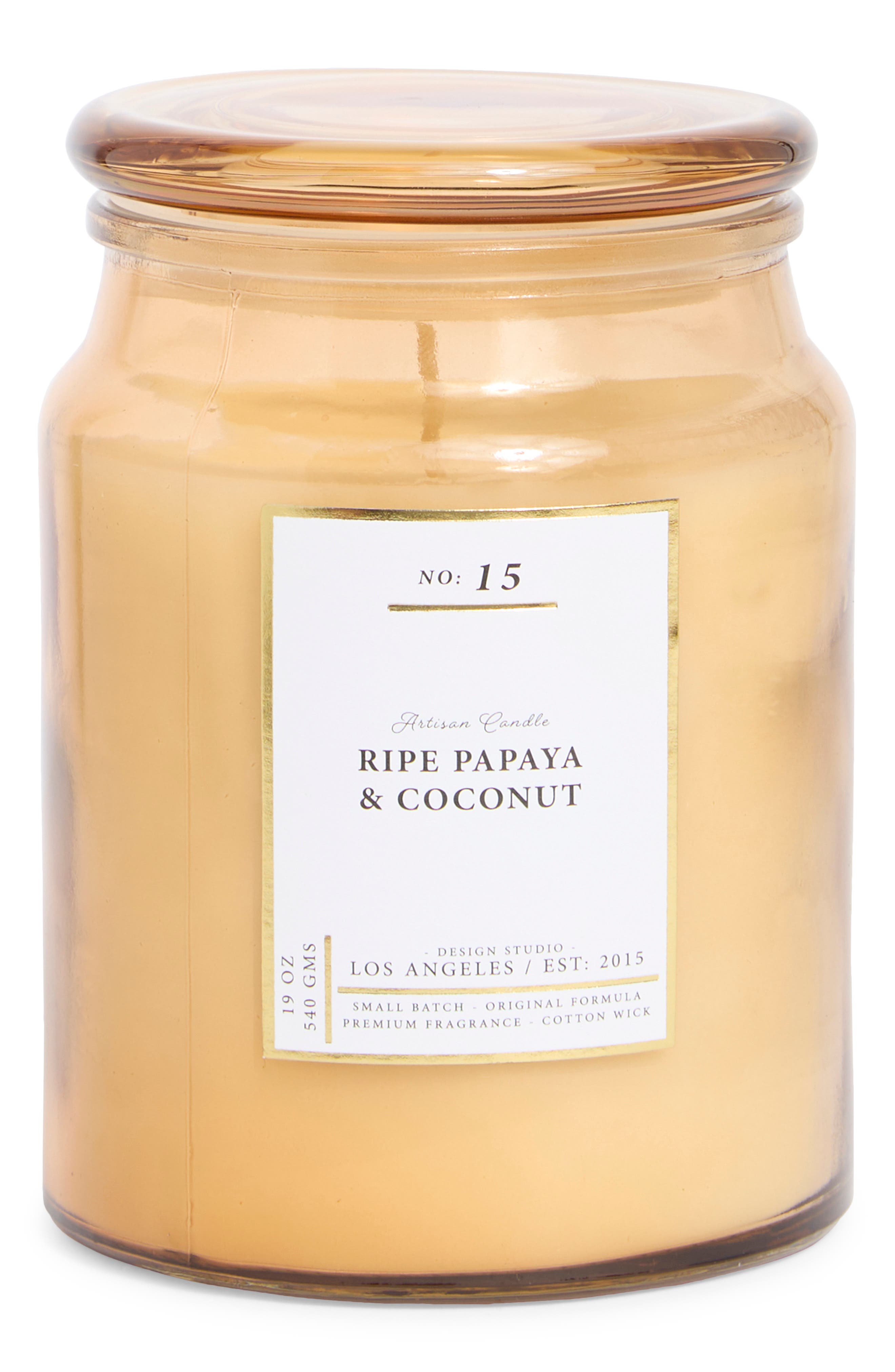 PORTOFINO CANDLES Ripe Papaya & Coconut Apothecary Artisan Jar Candle