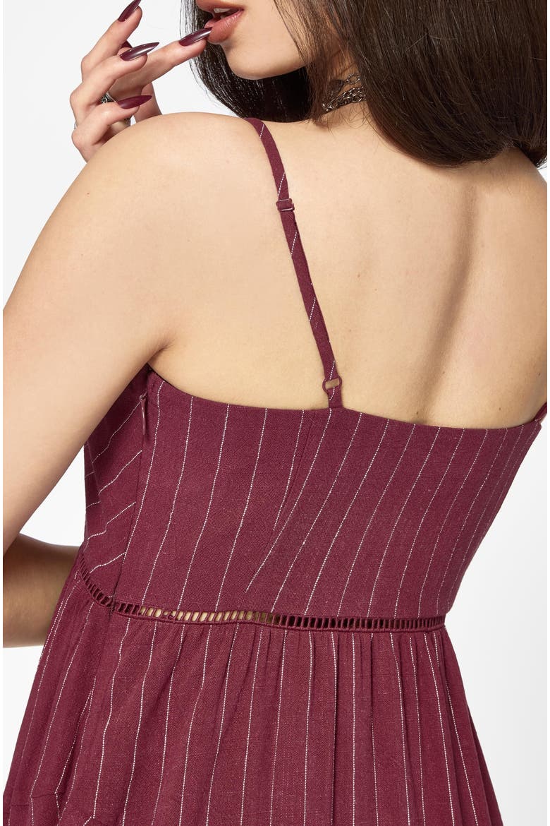 Rue Stripe Voile Cami Maxi Dress, Alternate, color, Burgundy