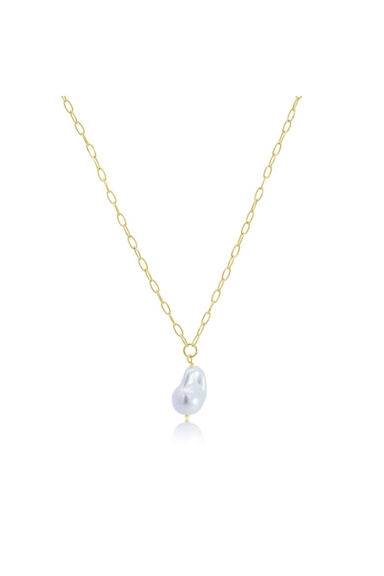 Single Pearl Link Necklace, Main, color, Pearl