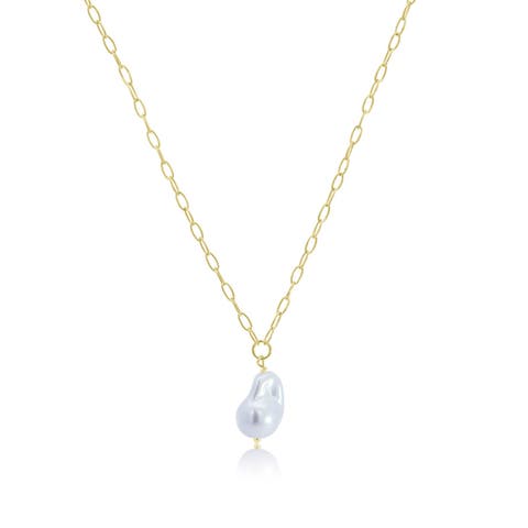 Single Pearl Link Necklace