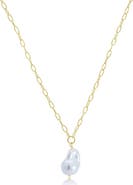 The Lovery Fine Jewelry Single Pearl Link Necklace