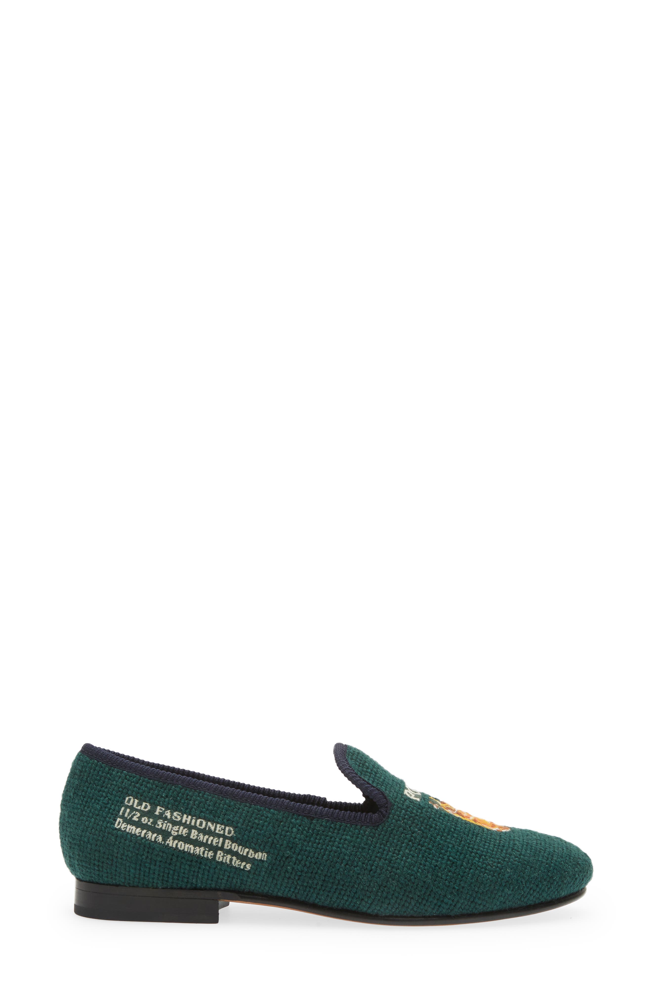 Ralph Lauren Paxton Polo Bar Dress Shoes Needlepoint Slippers Green Mens Paxton Polo Bar Needlepoint Slipper main image 4