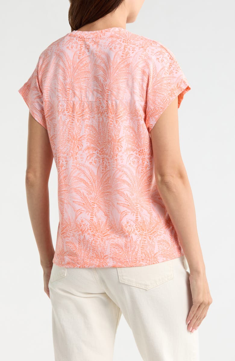 Tommy Bahama Kauai Palm Bay Print Cotton Blend T-Shirt, Alternate, color, Crystal Rose