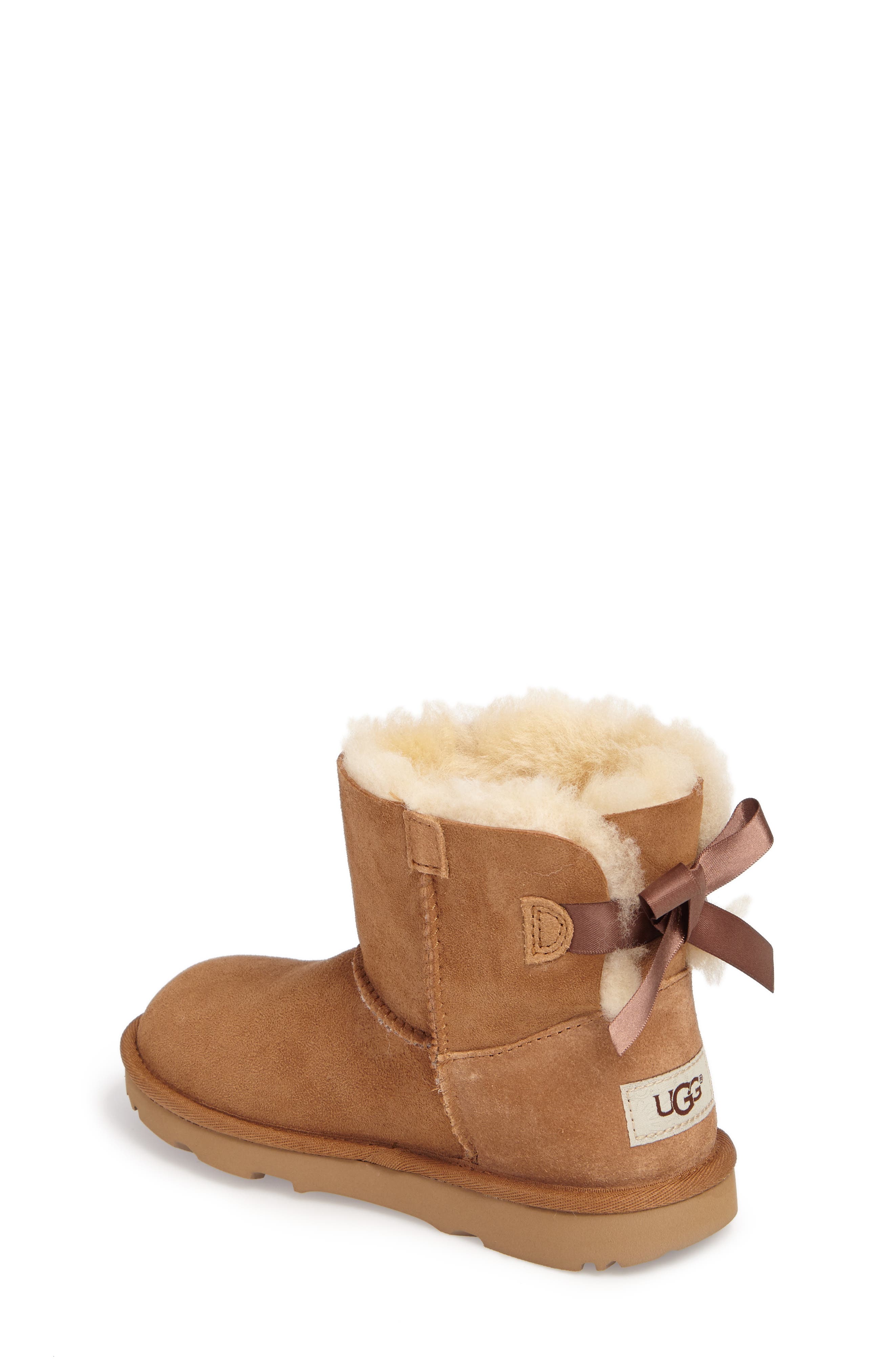 UGG<sup>®</sup> Mini Bailey Bow II Water Resistant Bootie, Alternate, color, Chestnut