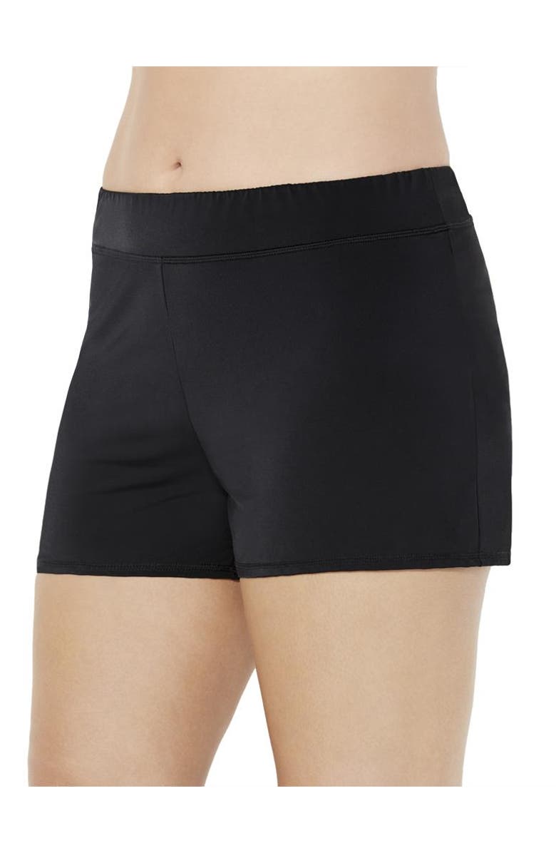 Swimsuits for All Chlorine Resistant Banded Swim Short, Main, color, Black